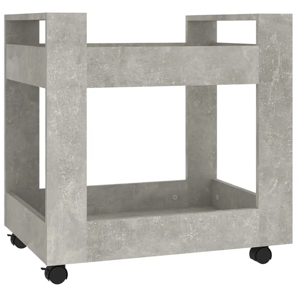 vidaXL Tralle til skrivebord betonggrå 60x45x60 cm konstruert tre