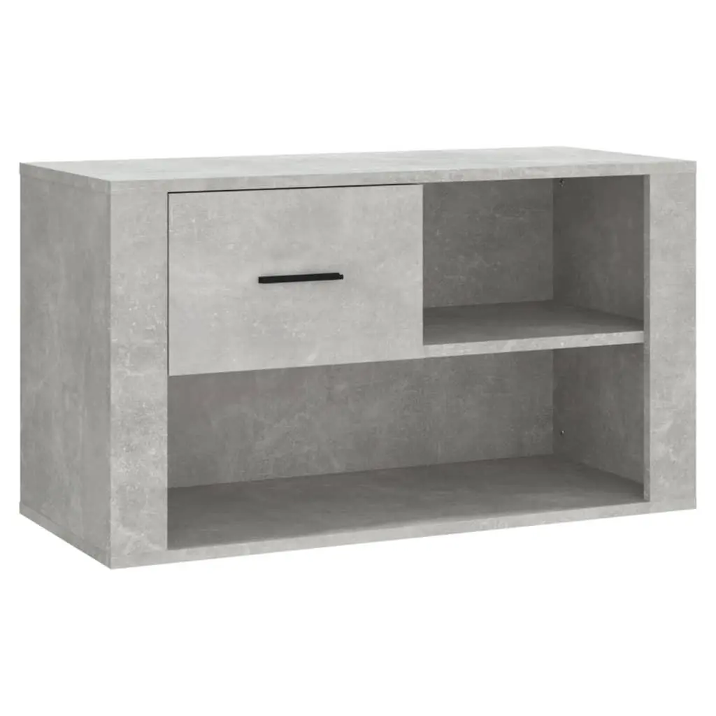 vidaXL Skoskap betonggrå 80x35x45 cm konstruert tre