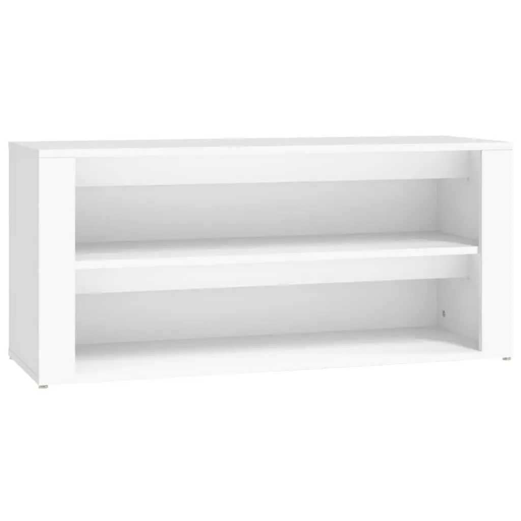 vidaXL Skohylle hvit 100x35x45 cm konstruert tre