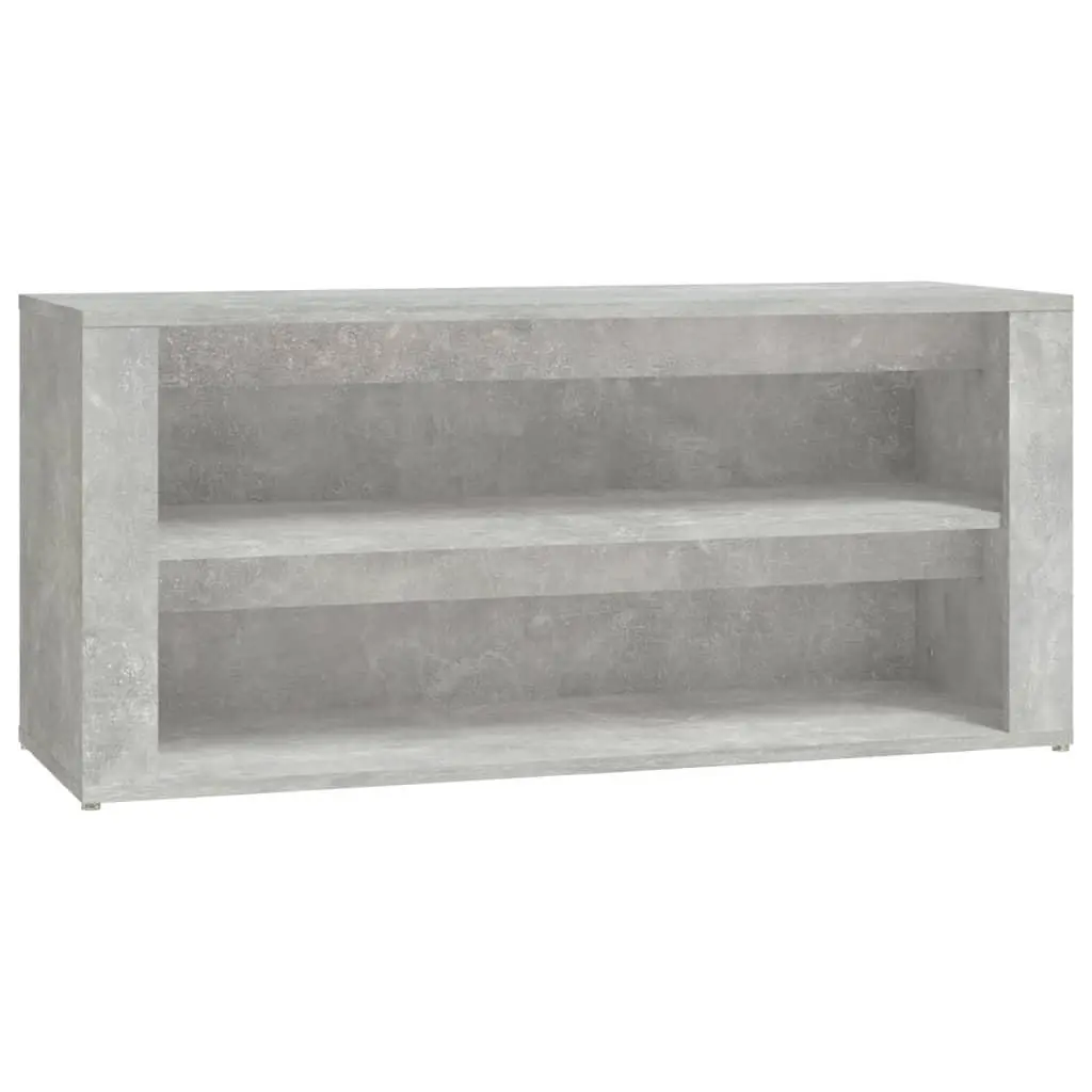 vidaXL Skohylle betonggrå 100x35x45 cm konstruert tre