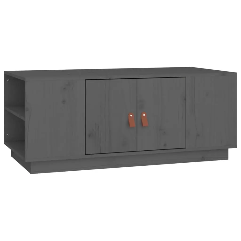 vidaXL Salongbord grå 100x50x41 cm heltre furu