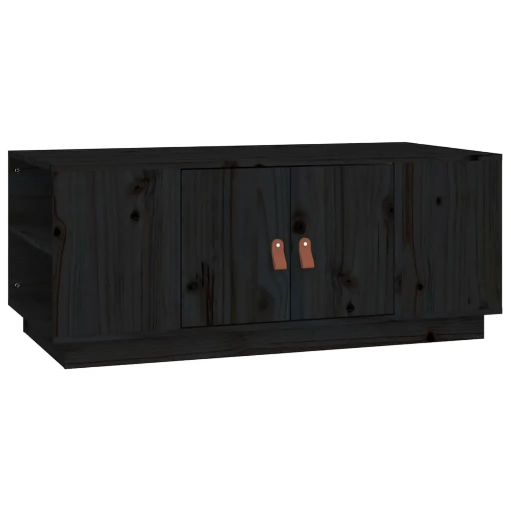 vidaXL Salongbord svart 100x50x41 cm heltre furu