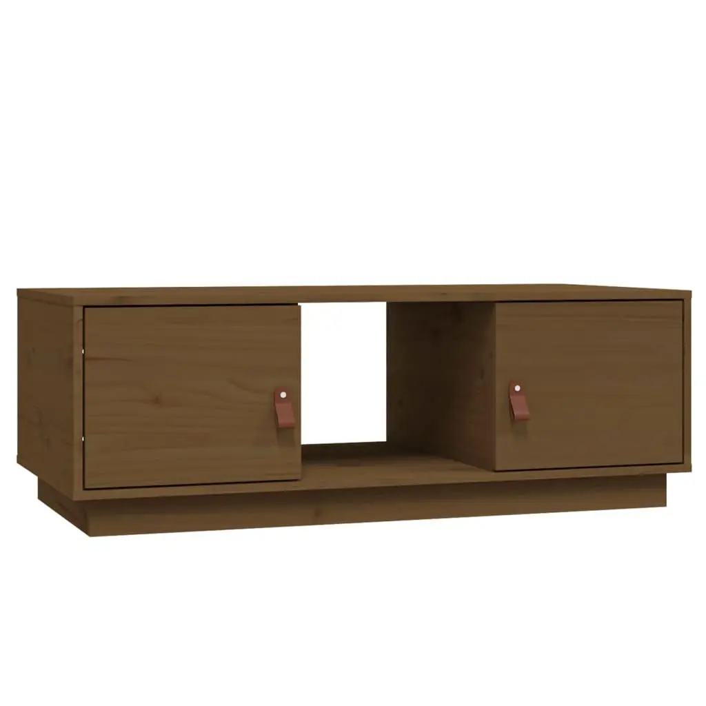 vidaXL Salongbord honningbrun 100x50x35 cm heltre furu