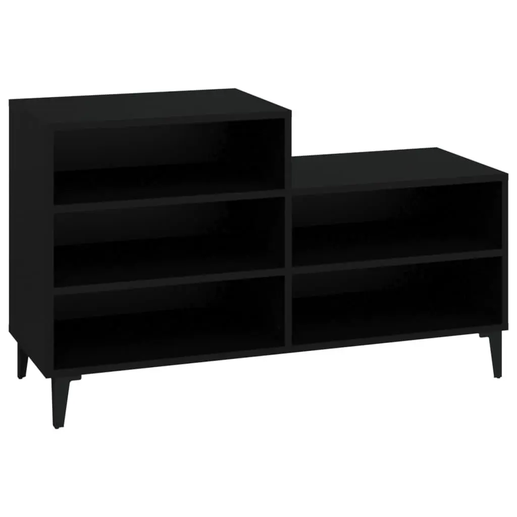 vidaXL Skoskap svart 102x36x60 cm konstruert tre