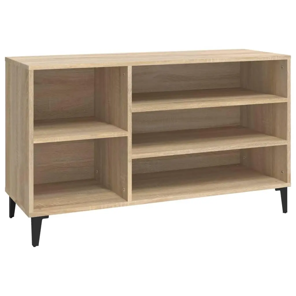 vidaXL Skoskap sonoma eik 102x36x60 cm konstruert tre