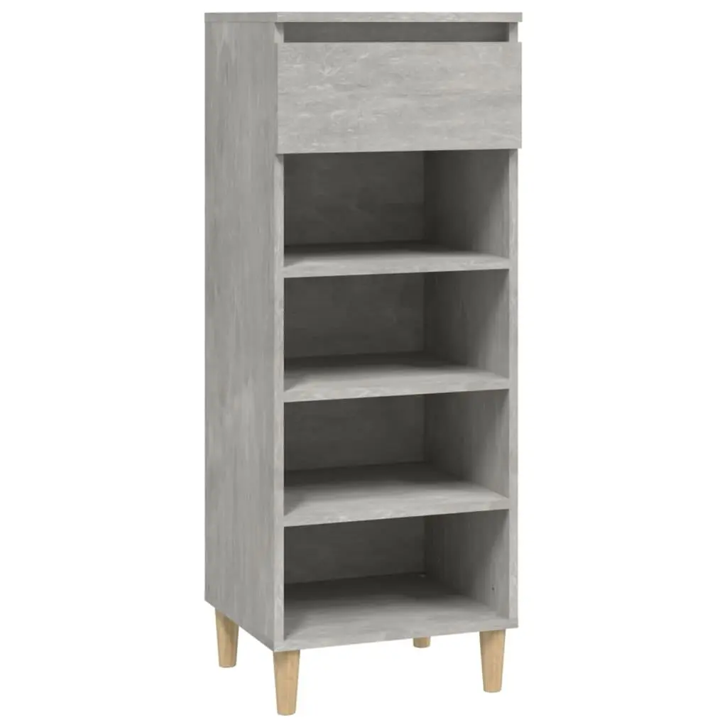 vidaXL Skoskap betonggrå 40x36x105 cm konstruert tre
