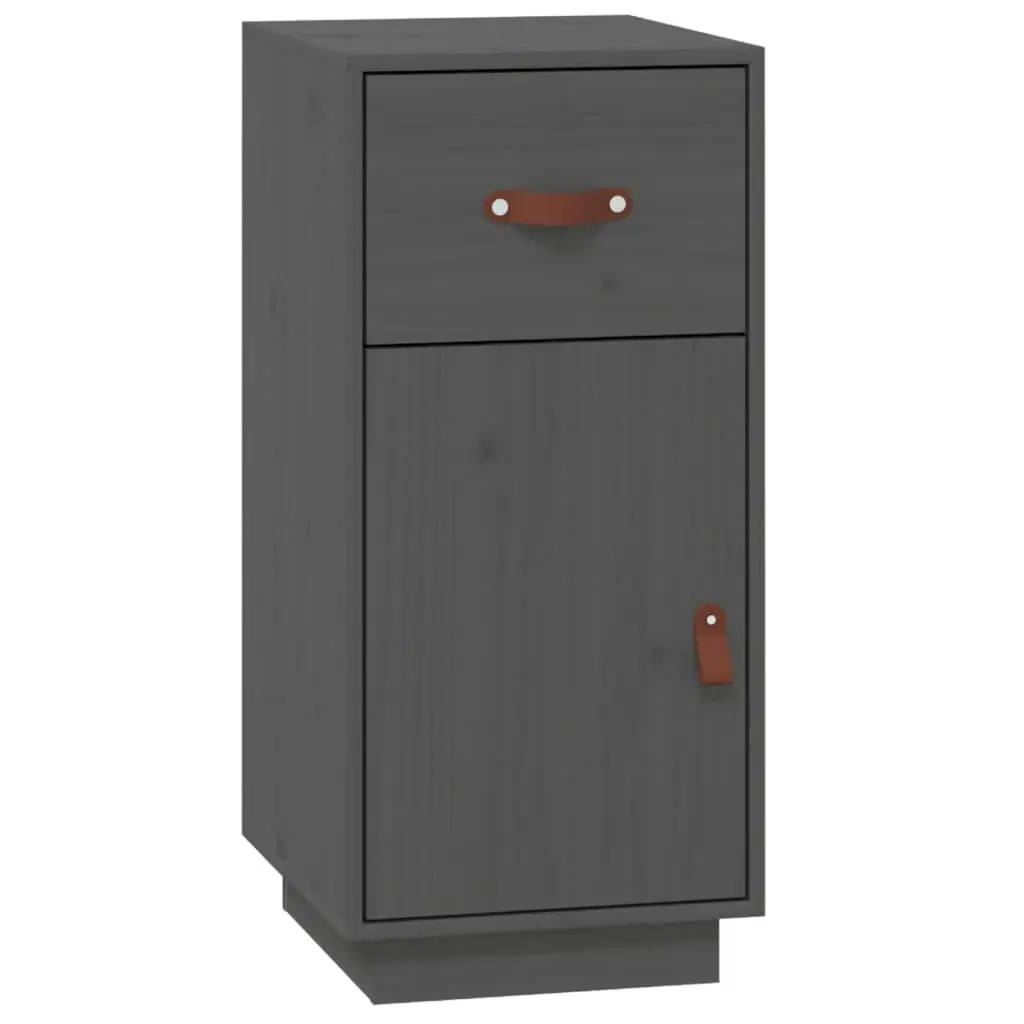 vidaXL Skjenk grå 34x40x75 cm heltre furu