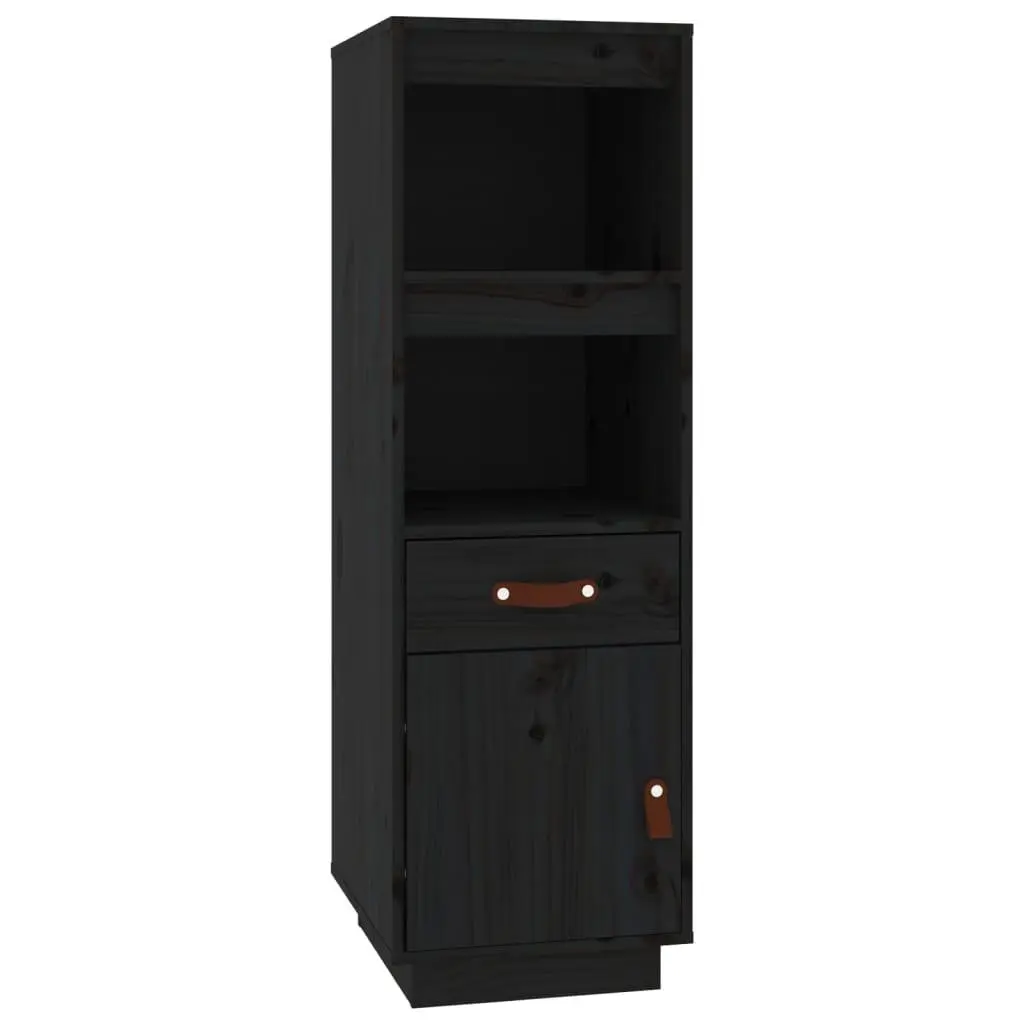 vidaXL Highboard svart 34x40x108,5 cm heltre furu