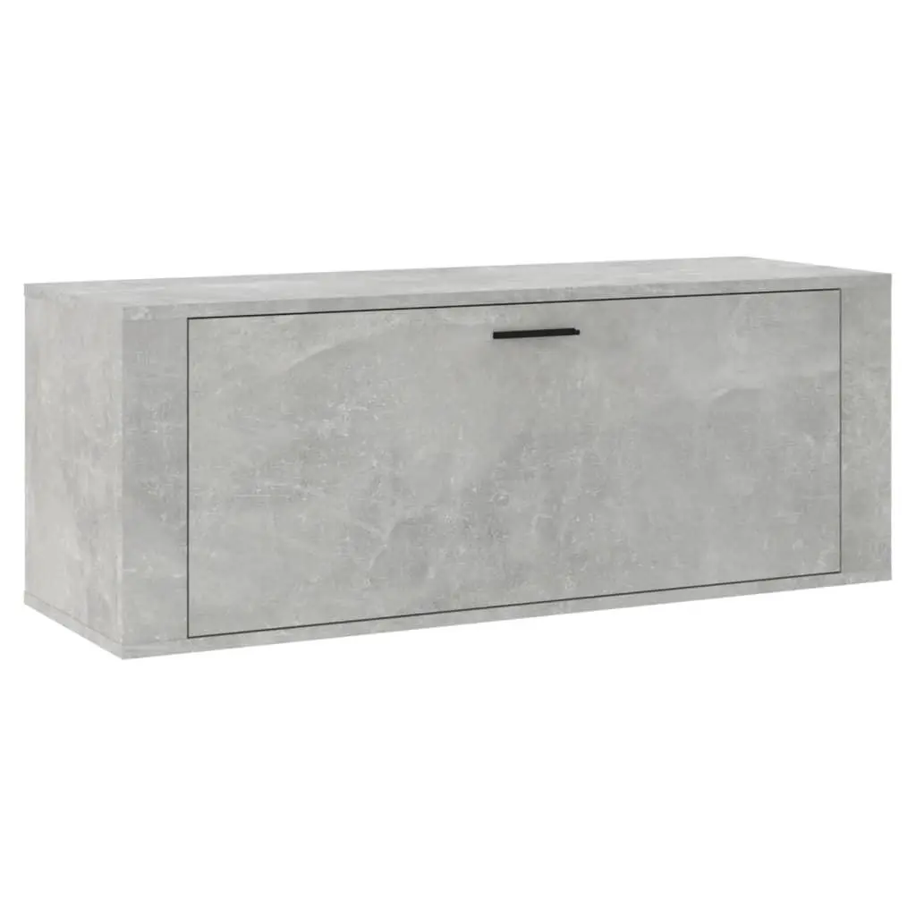 vidaXL Veggmontert skoskap betonggrå 100x35x38 cm konstruert tre