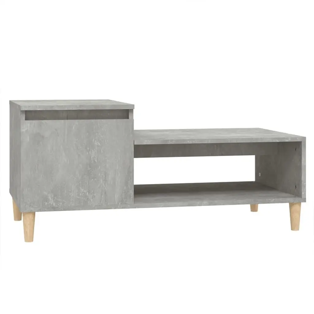 vidaXL Salongbord betonggrå 100x50x45 cm konstruert tre