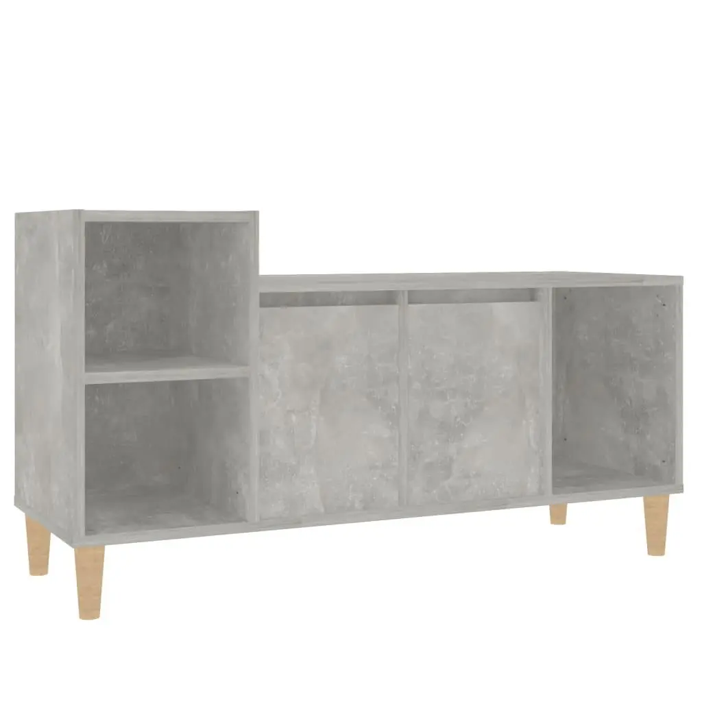 vidaXL TV-benk betonggrå 100x35x55 cm konstruert tre