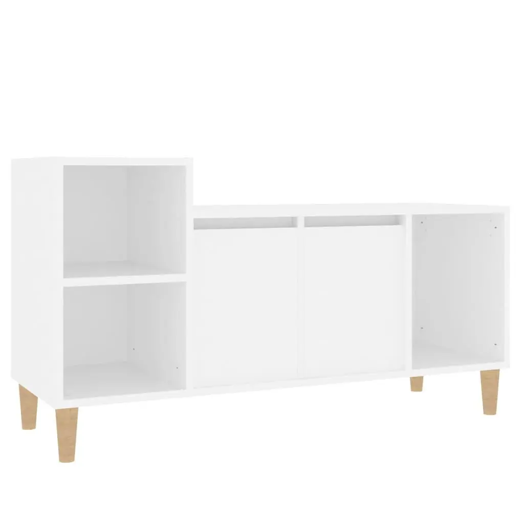 vidaXL TV-benk hvit 100x35x55 cm konstruert tre