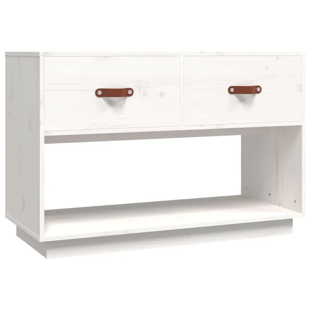vidaXL TV-benk hvit 90x40x60 cm heltre furu