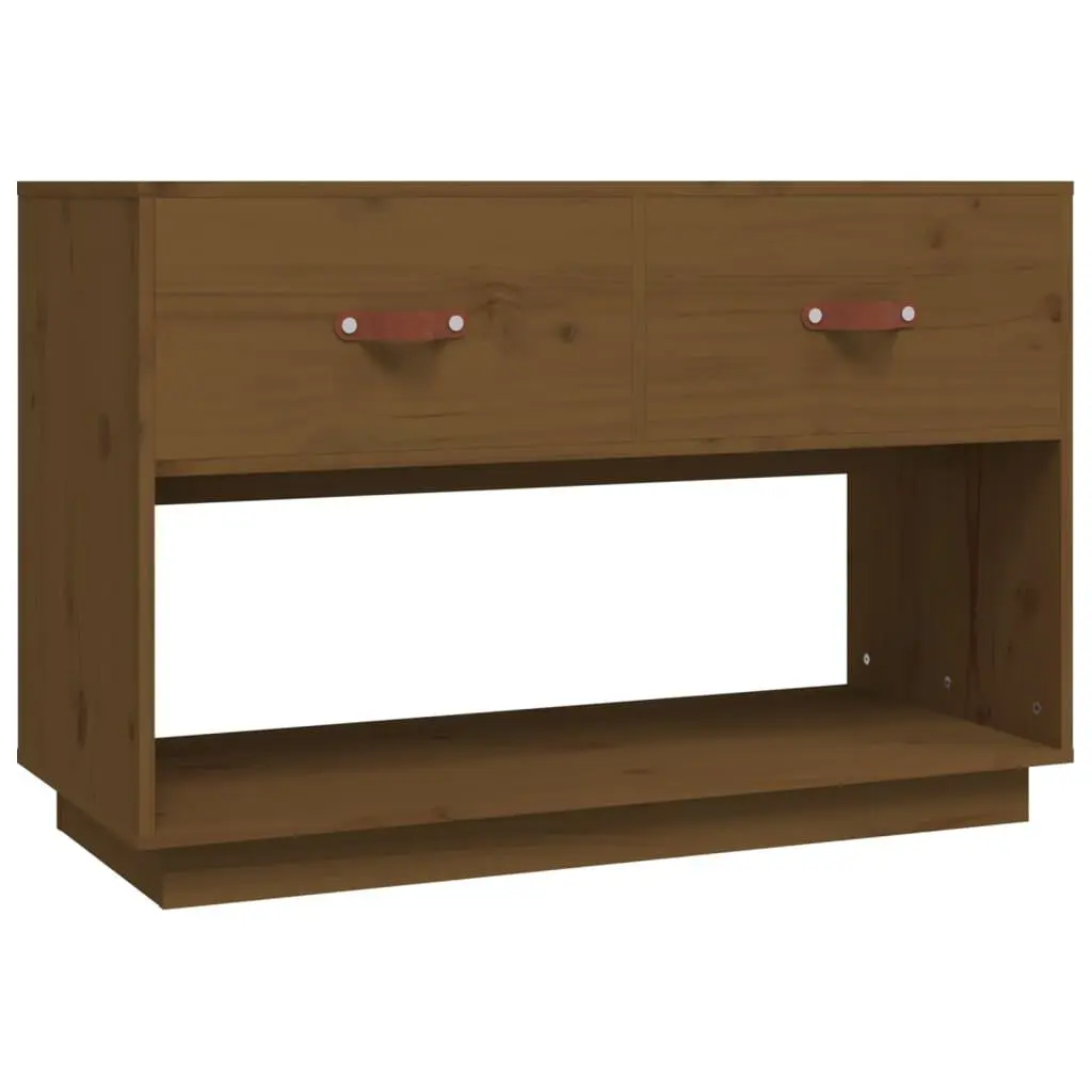 vidaXL TV-benk honningbrun 90x40x60 cm heltre furu