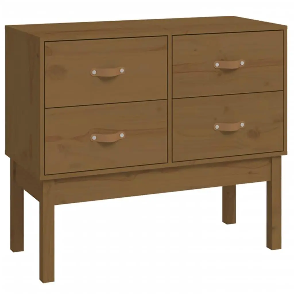 vidaXL Konsollskap honningbrun 90x40x78 cm heltre furu