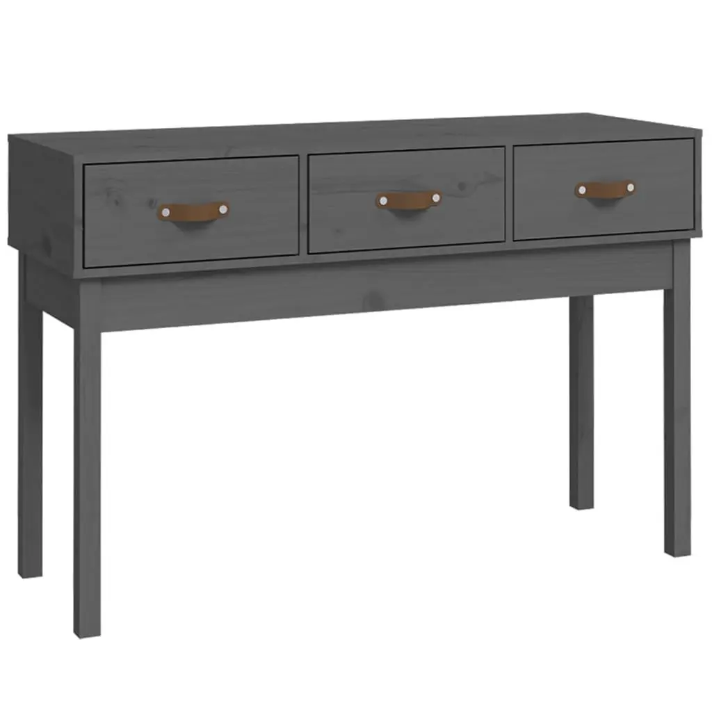 vidaXL Konsollbord grå 114x40x75 cm heltre furu