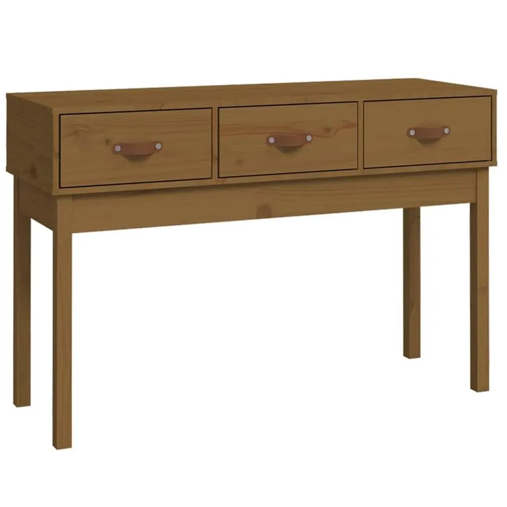 vidaXL Konsollbord honningbrun 114x40x75 cm heltre furu