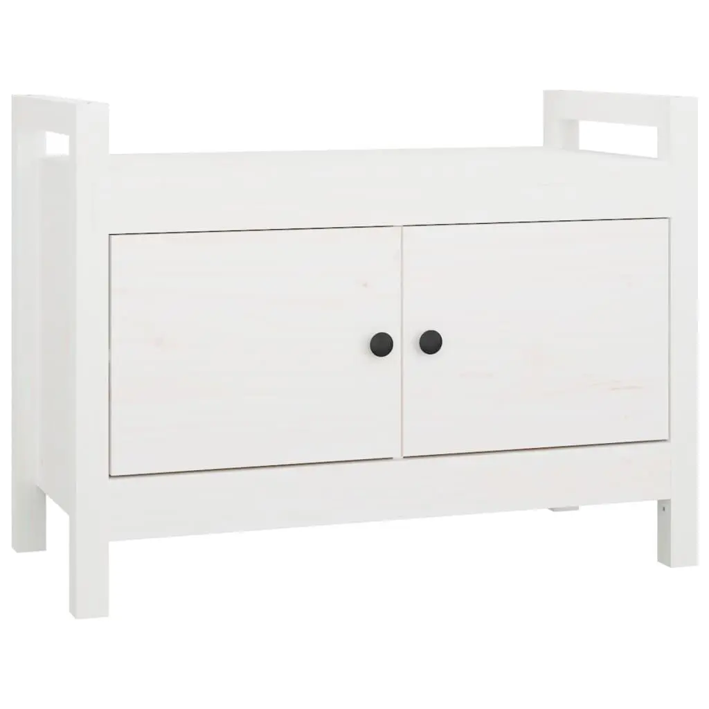 vidaXL Gangbenk hvit 80x40x60 cm heltre furu