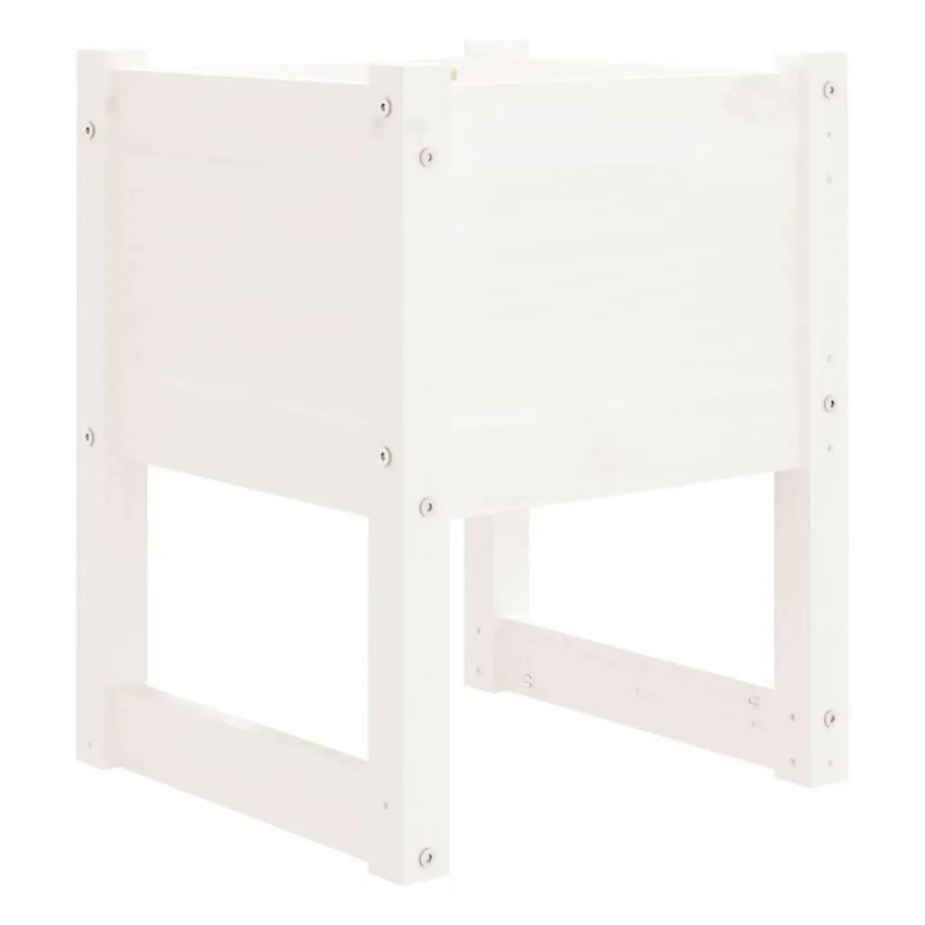 vidaXL Plantekasse hvit 40x40x52,5 cm heltre furu
