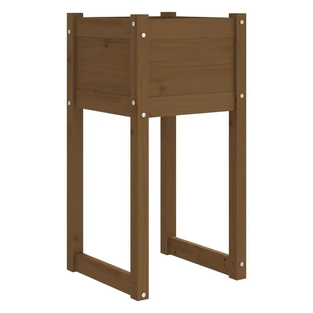 vidaXL Plantekasse honningbrun 40x40x81 cm heltre furu