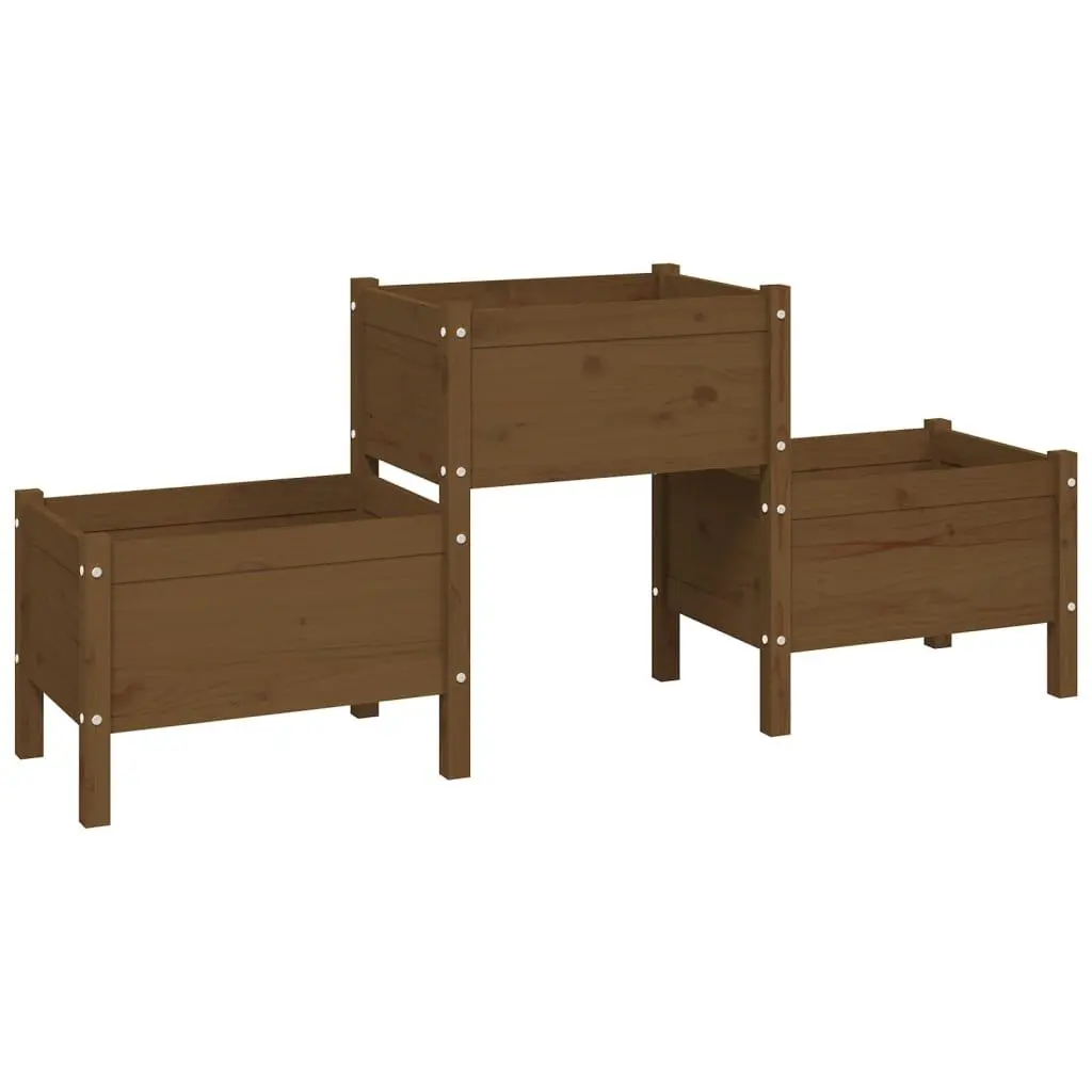 vidaXL Plantekasse honningbrun 178,5x44x75 cm heltre furu