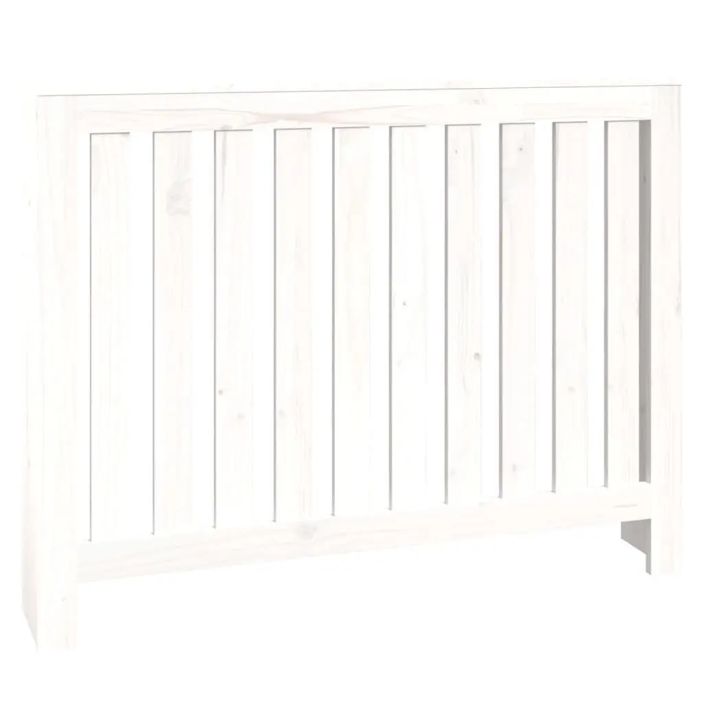 vidaXL Radiatordeksel hvit 108,5x19x84 cm heltre furu