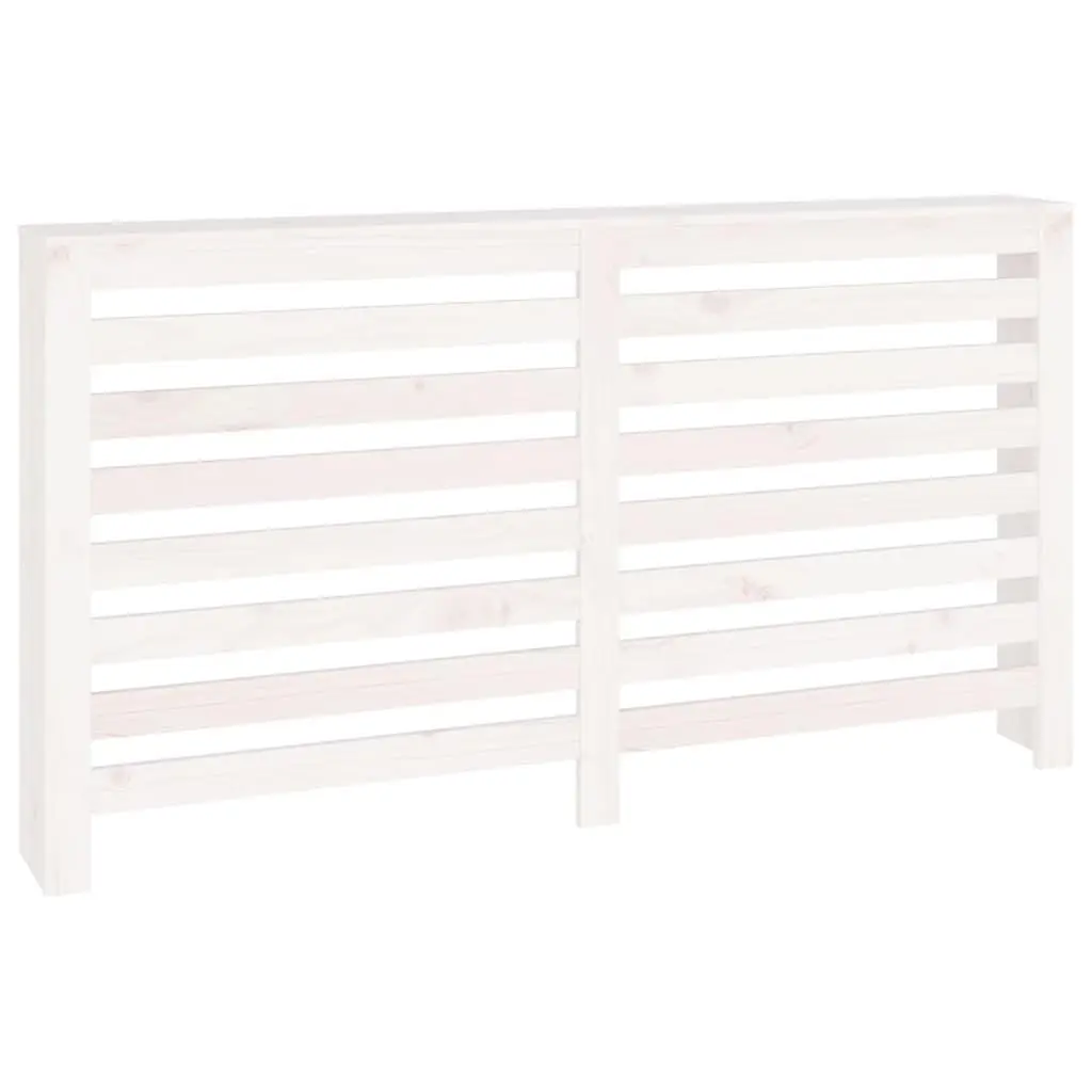 vidaXL Radiatordeksel hvit 153x19x84 cm heltre furu