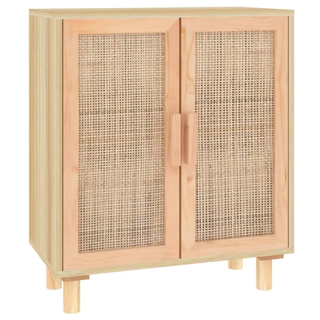 vidaXL Skjenk brun 60x30x70 cm heltre furu og naturrotting