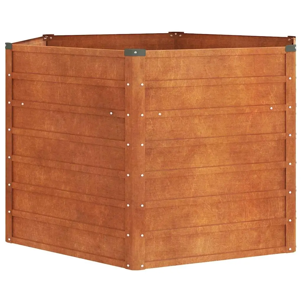 vidaXL Høybed rust 129x129x77 cm cortenstål