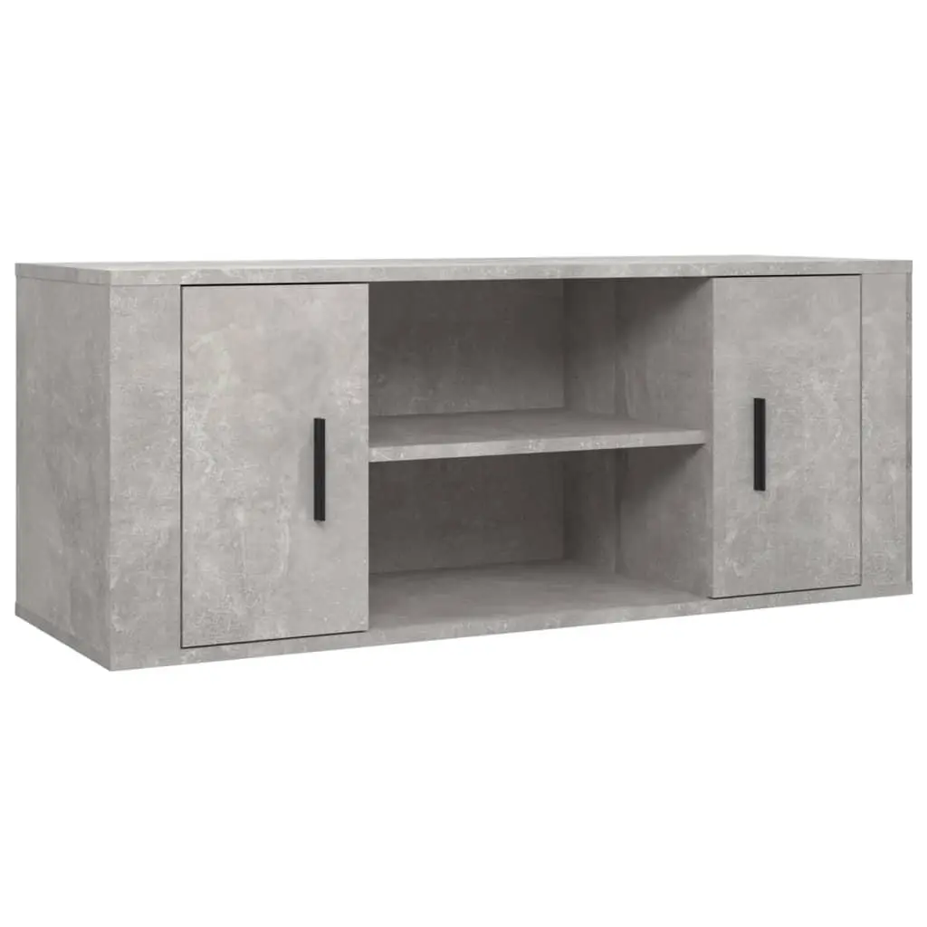 vidaXL TV-benk betonggrå 100x35x40 cm konstruert tre