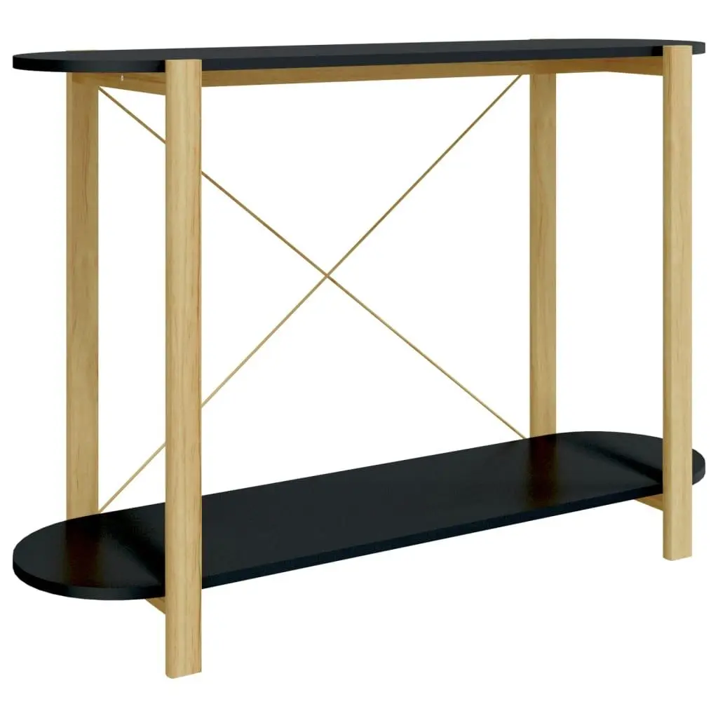 vidaXL Konsollbord svart 110x38x75 cm konstruert tre