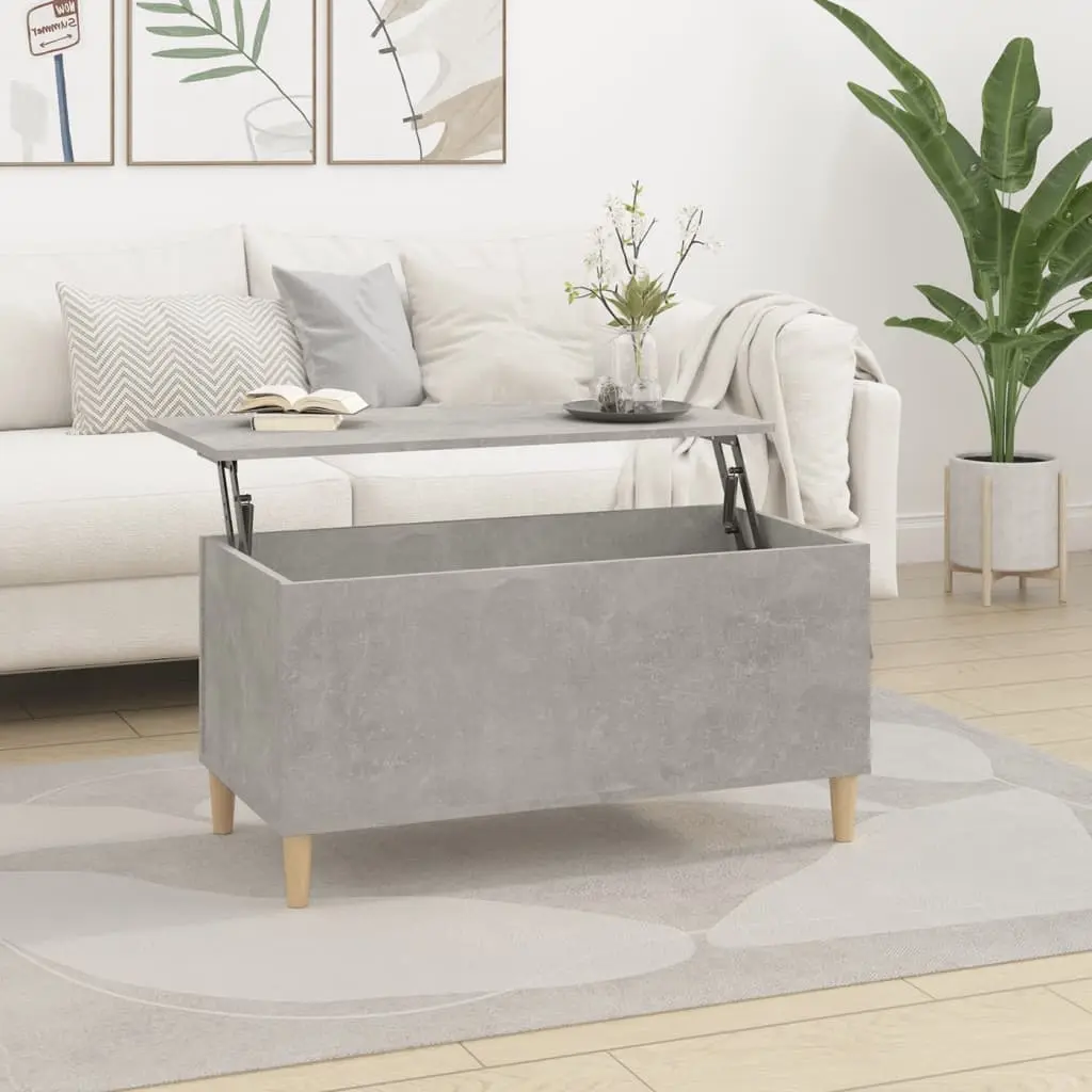 vidaXL Salongbord betonggrå 90x44,5x45 cm konstruert tre