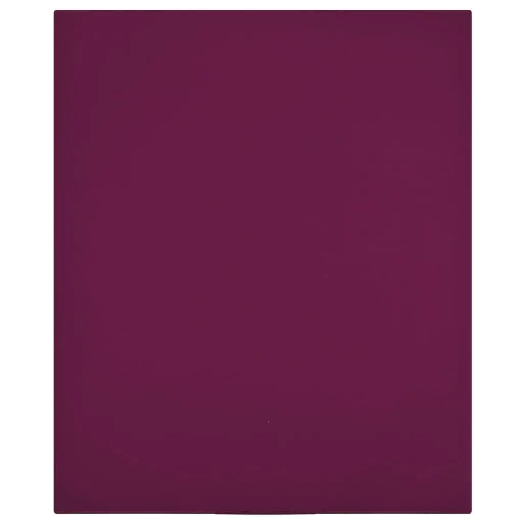 vidaXL Jerseylaken vinrød 100x200 cm bomull