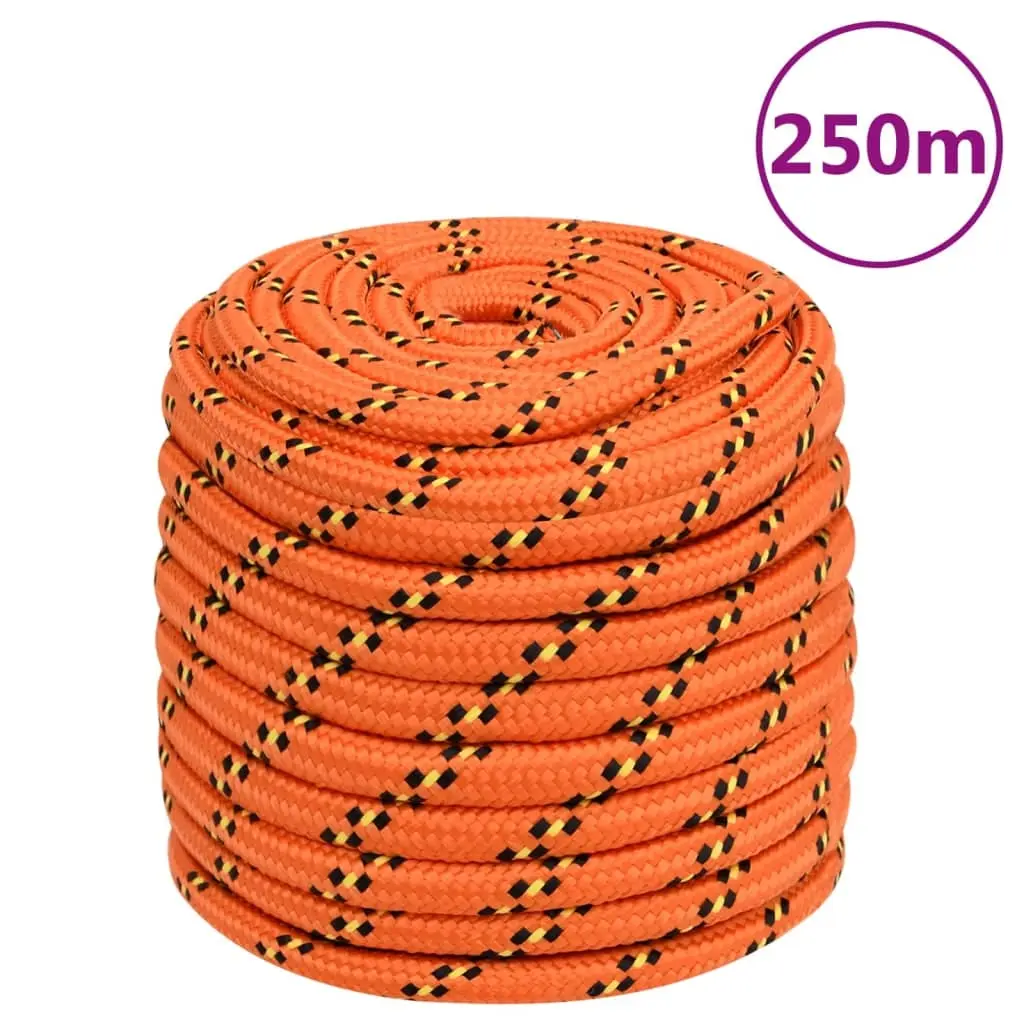 vidaXL Båttau oransje 16 mm 250 m polypropylen