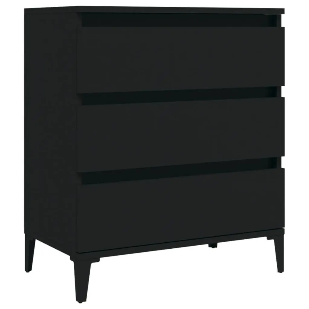 vidaXL Skjenk svart 60x35x70 cm konstruert tre
