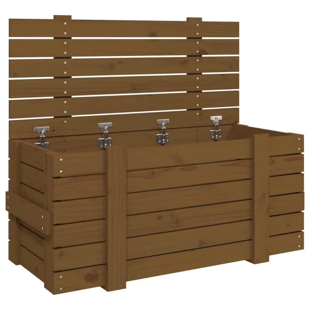 vidaXL Putekasse honningbrun 91x40,5x42 cm heltre furu