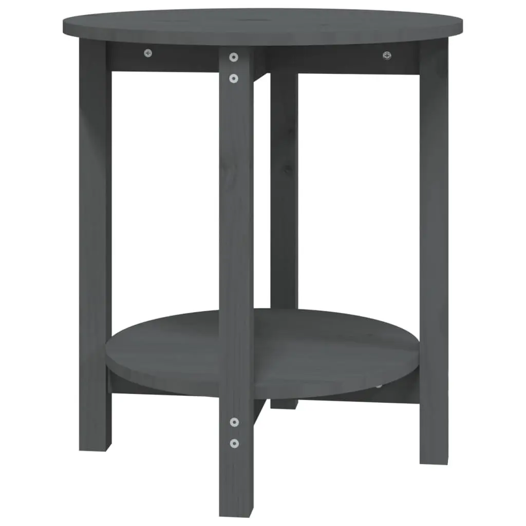 vidaXL Salongbord grå Ø 55x60 cm heltre furu