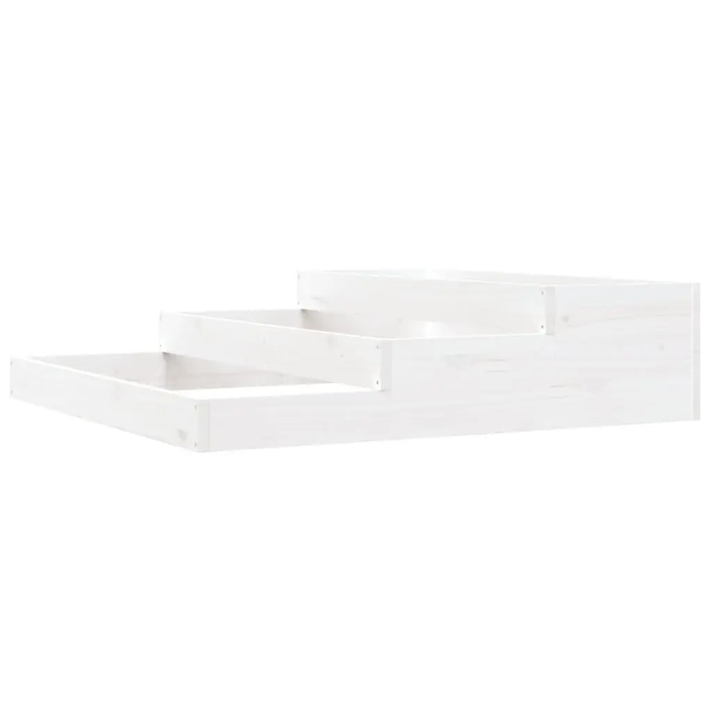 vidaXL Plantekasse hvit 107x107x27 cm heltre furu