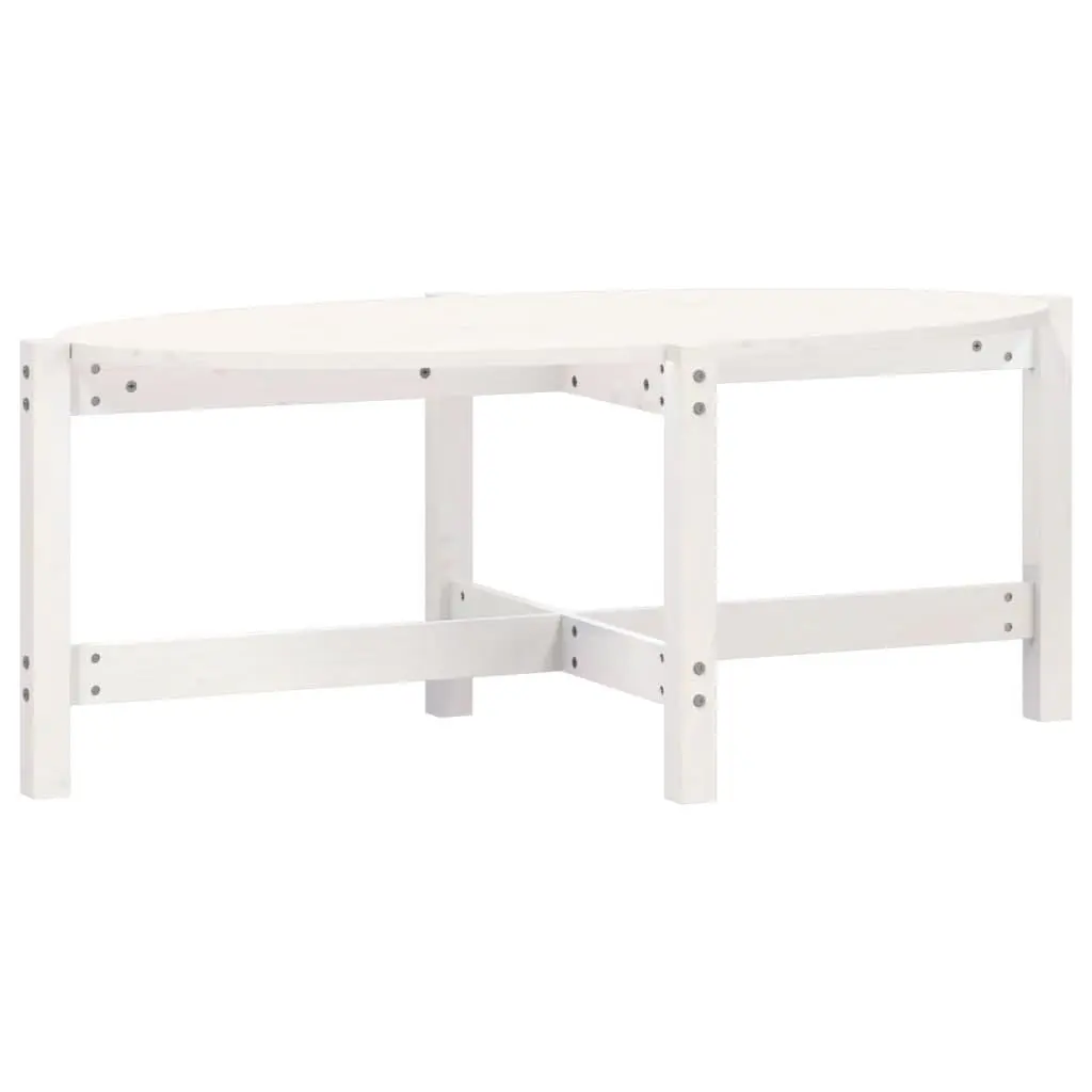 vidaXL Salongbord hvit 118x63x45 cm heltre furu