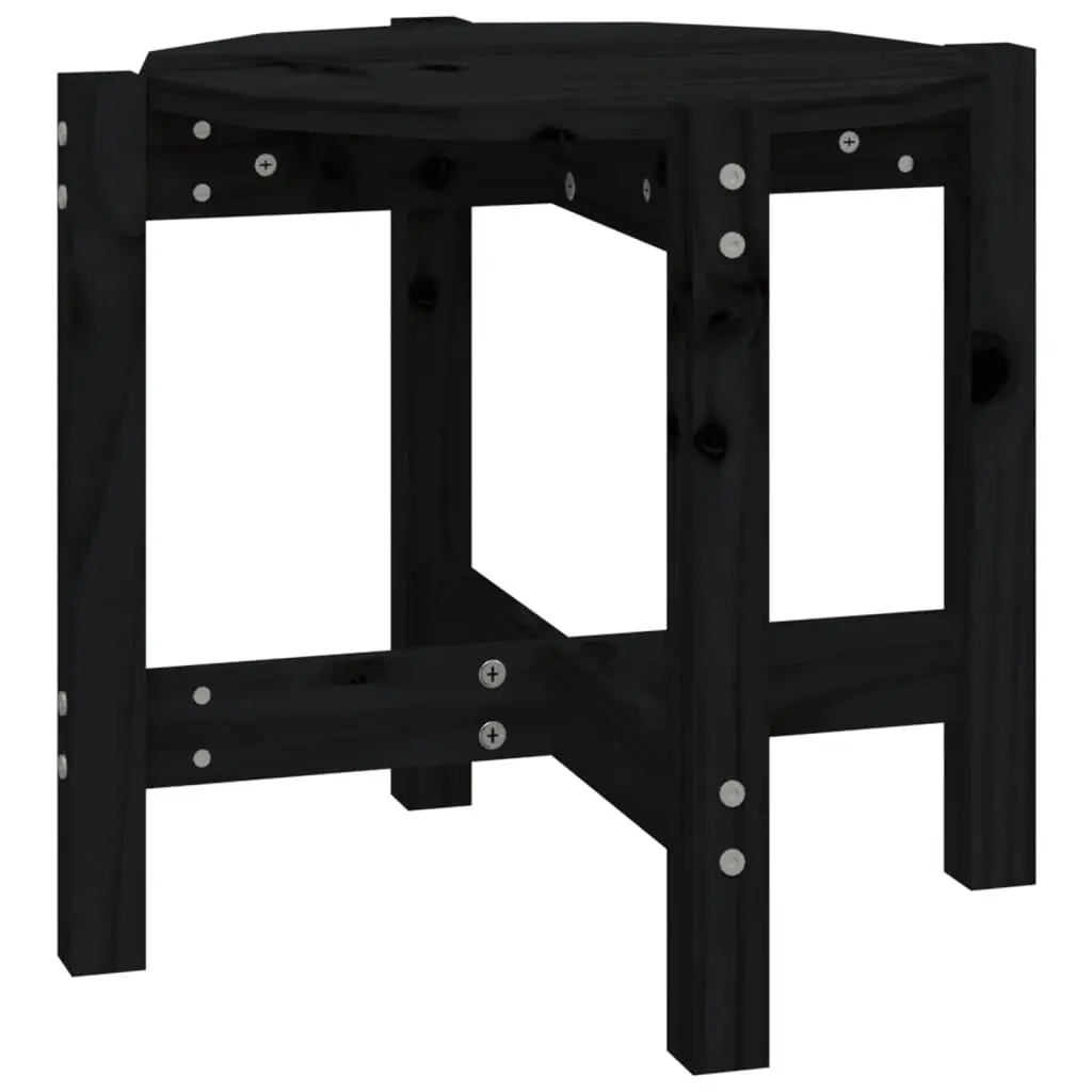 vidaXL Salongbord svart Ø 52,5x45 cm heltre furu