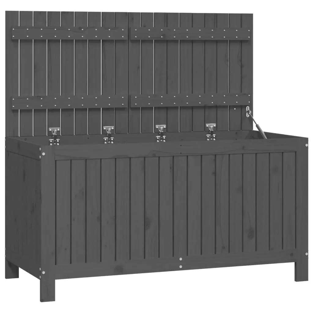 vidaXL Putekasse grå 121x55x64 cm heltre furu