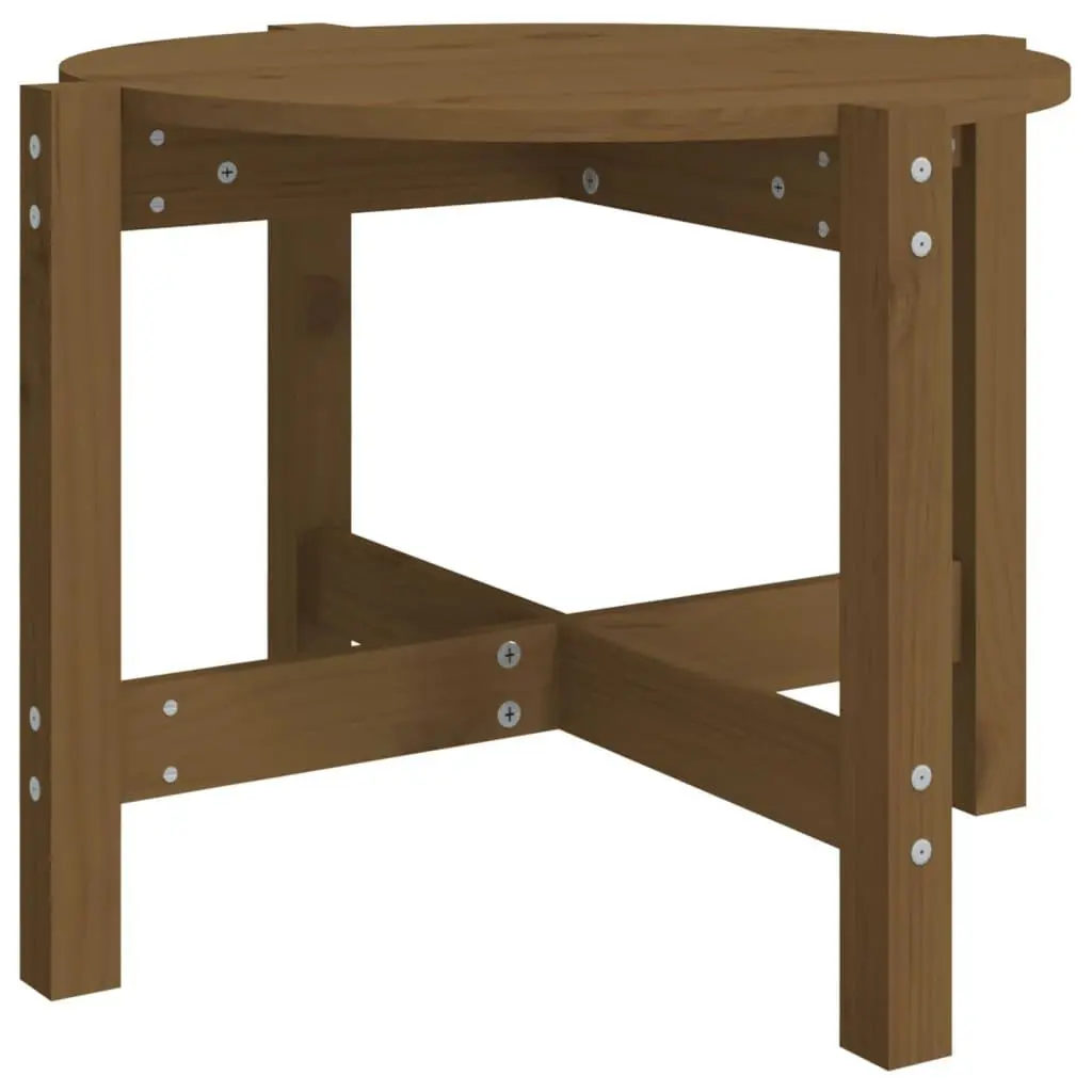 vidaXL Salongbord honningbrun Ø 62,5x45 cm heltre furu