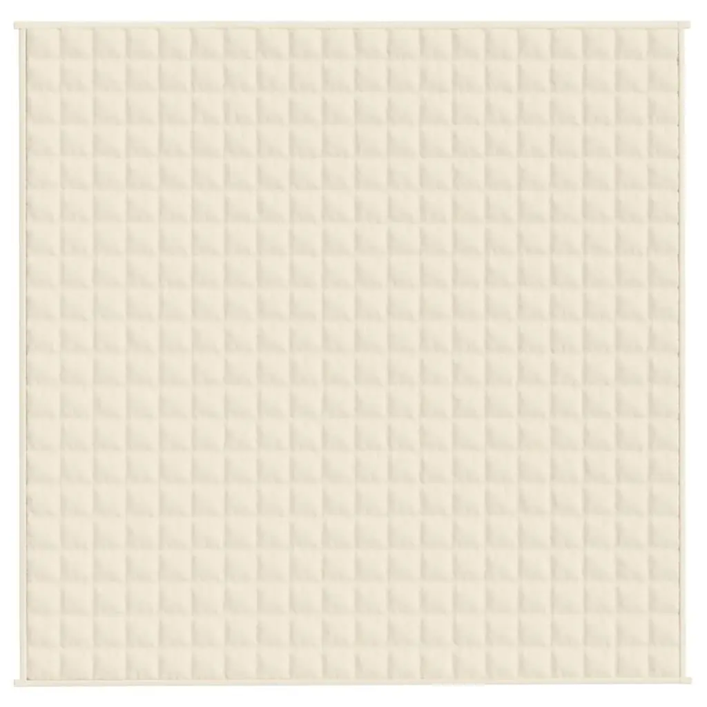 vidaXL Vektdyne kremhvit 200x200 cm 13 kg stoff