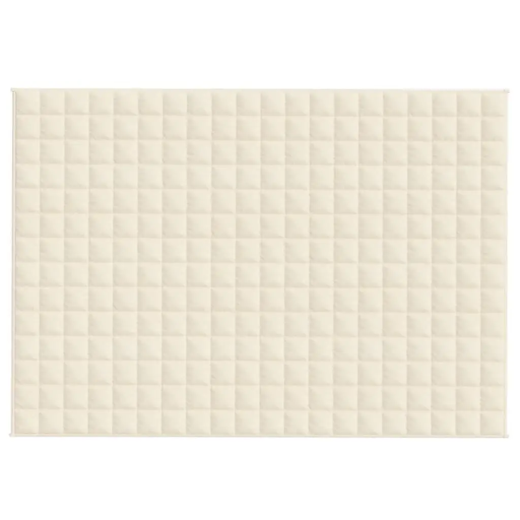 vidaXL Vektdyne kremhvit 138x200 cm 10 kg stoff