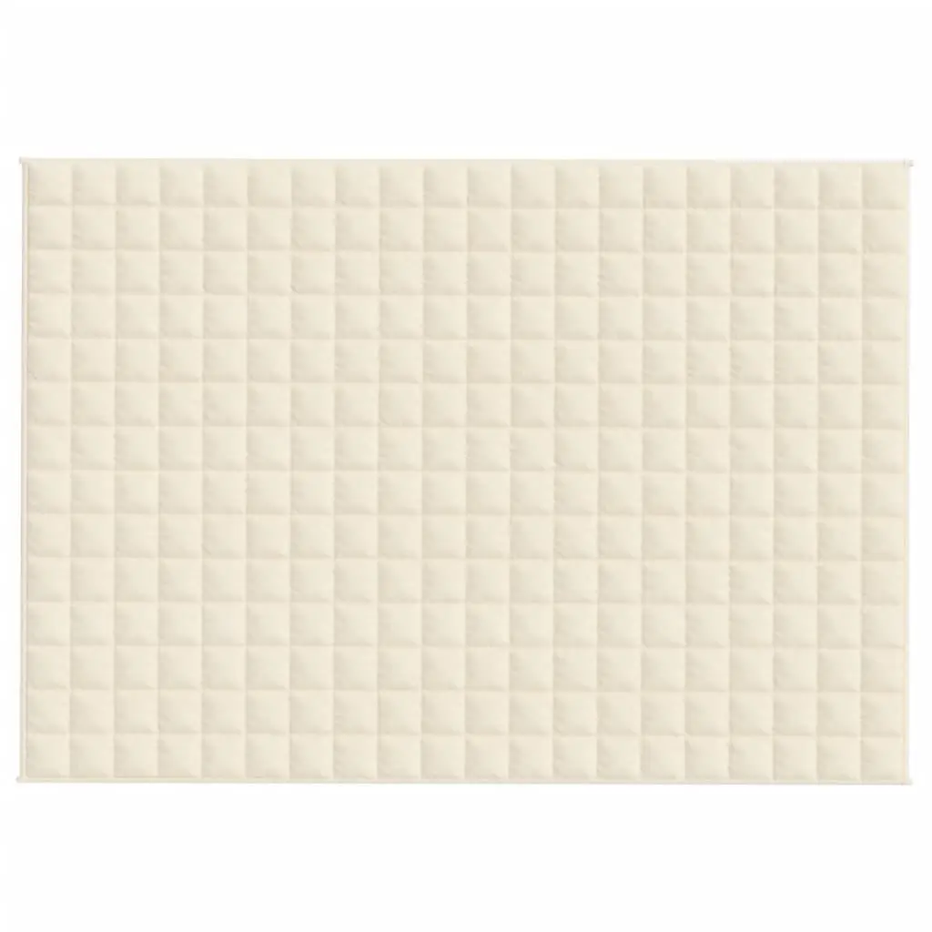 vidaXL Vektdyne kremhvit 137x200 cm 10 kg stoff