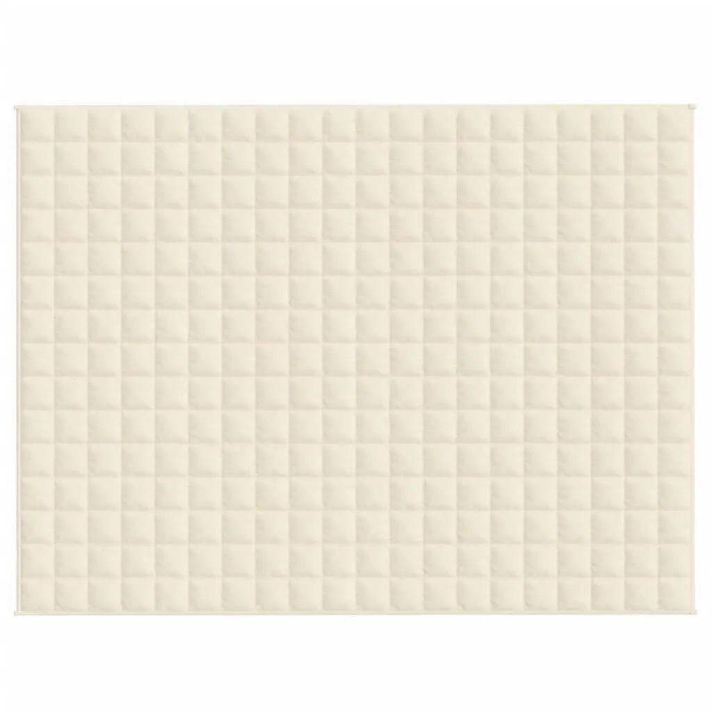vidaXL Vektdyne kremhvit 152x203 cm 7 kg stoff