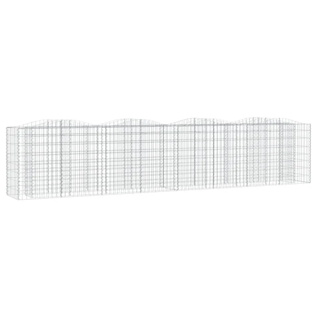vidaXL Buet gabion høybed 400x50x100 cm galvanisert jern