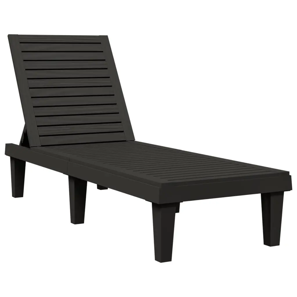 vidaXL Solseng svart 155x58x83 cm polypropylen
