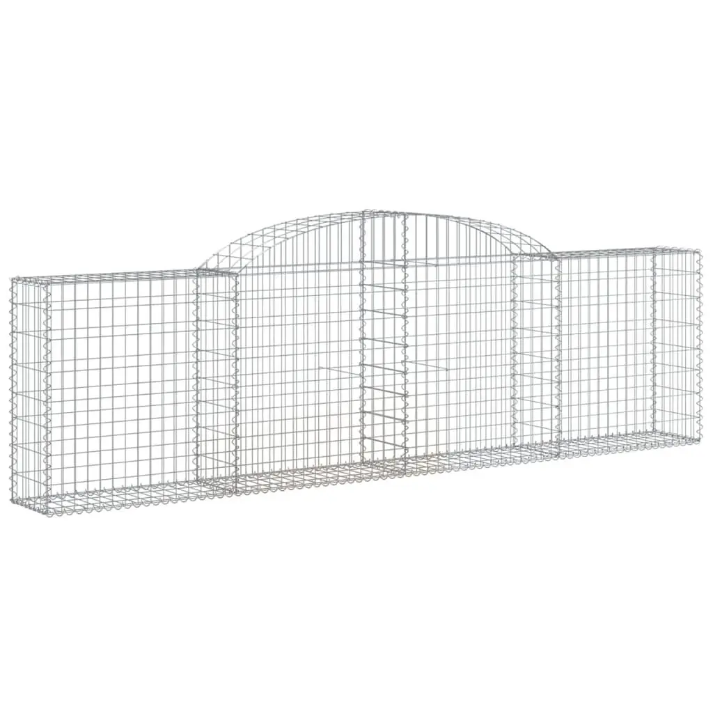 vidaXL Gabionkurv buet 300x30x80/100 cm galvanisert jern