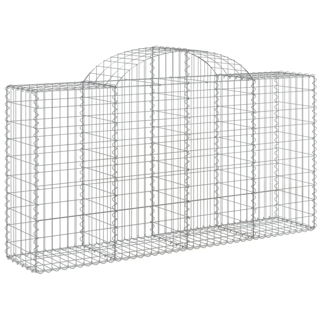 vidaXL Gabionkurv buet 200x50x100/120 cm galvanisert jern